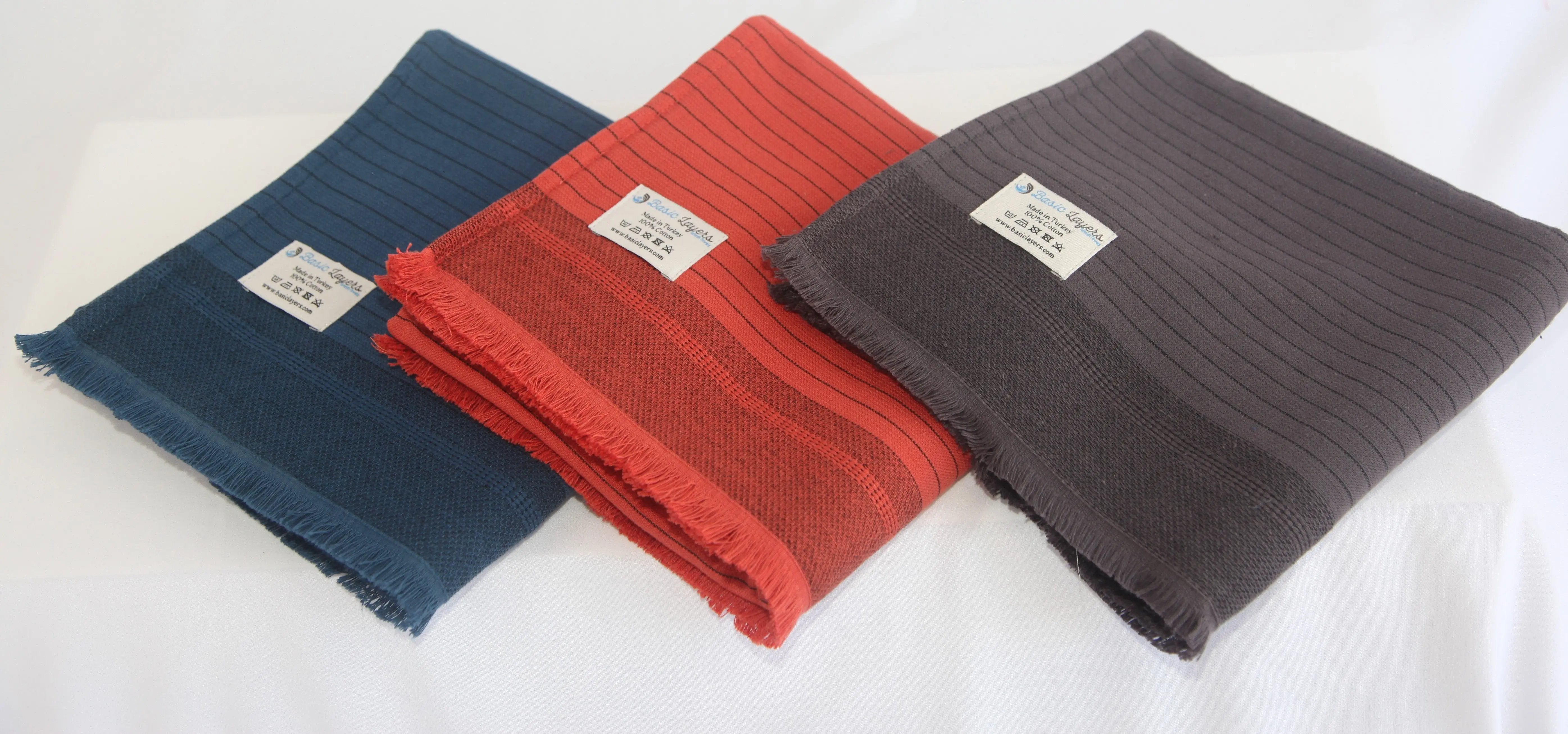 Del Mar Gray Terry Turkish Towel Set 100 Percent Long Staple Premium Cotton - Love Salve